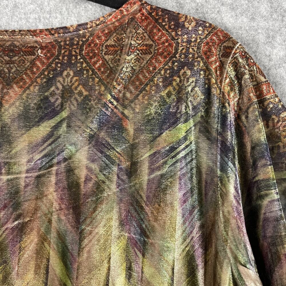 Live And Let Live Velvet Tunic Top Womens XL Asymmetrical Whimsigoth Fairy Artsy - Picture 13 of 14